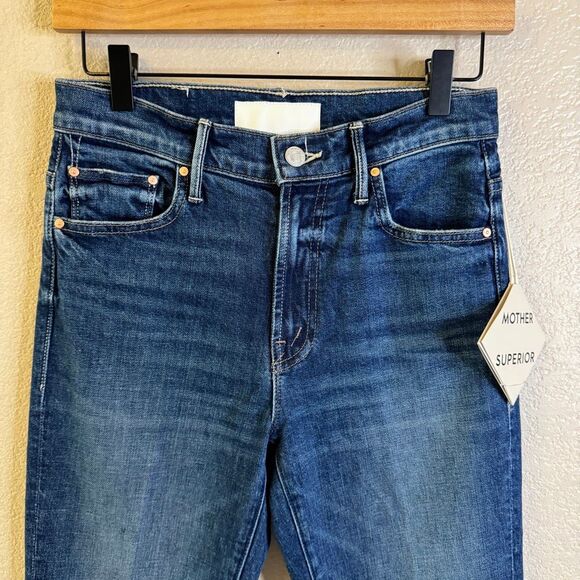 NWT Mother Superior Insider Ankle Jeans Womens 26 Where the Sun Don’t Shine Blue - Picture 3 of 16